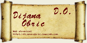 Dijana Obrić vizit kartica